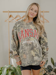 KU Jayhawks Filled Gault Camouflage Sweatshirt