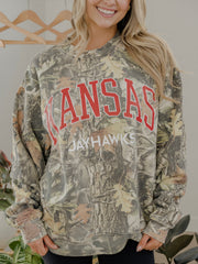 KU Jayhawks Filled Gault Camouflage Sweatshirt