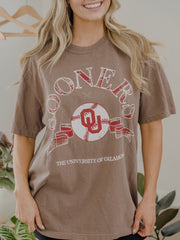 OU Sooners Heritage Plaid Baseball Brown CC Tee