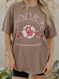 OU Sooners Heritage Plaid Baseball Brown CC Tee