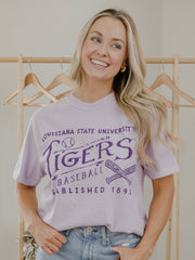 LSU Tigers RL Baseball Violet CC Tee