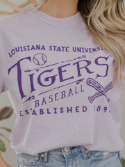 LSU Tigers RL Baseball Violet CC Tee