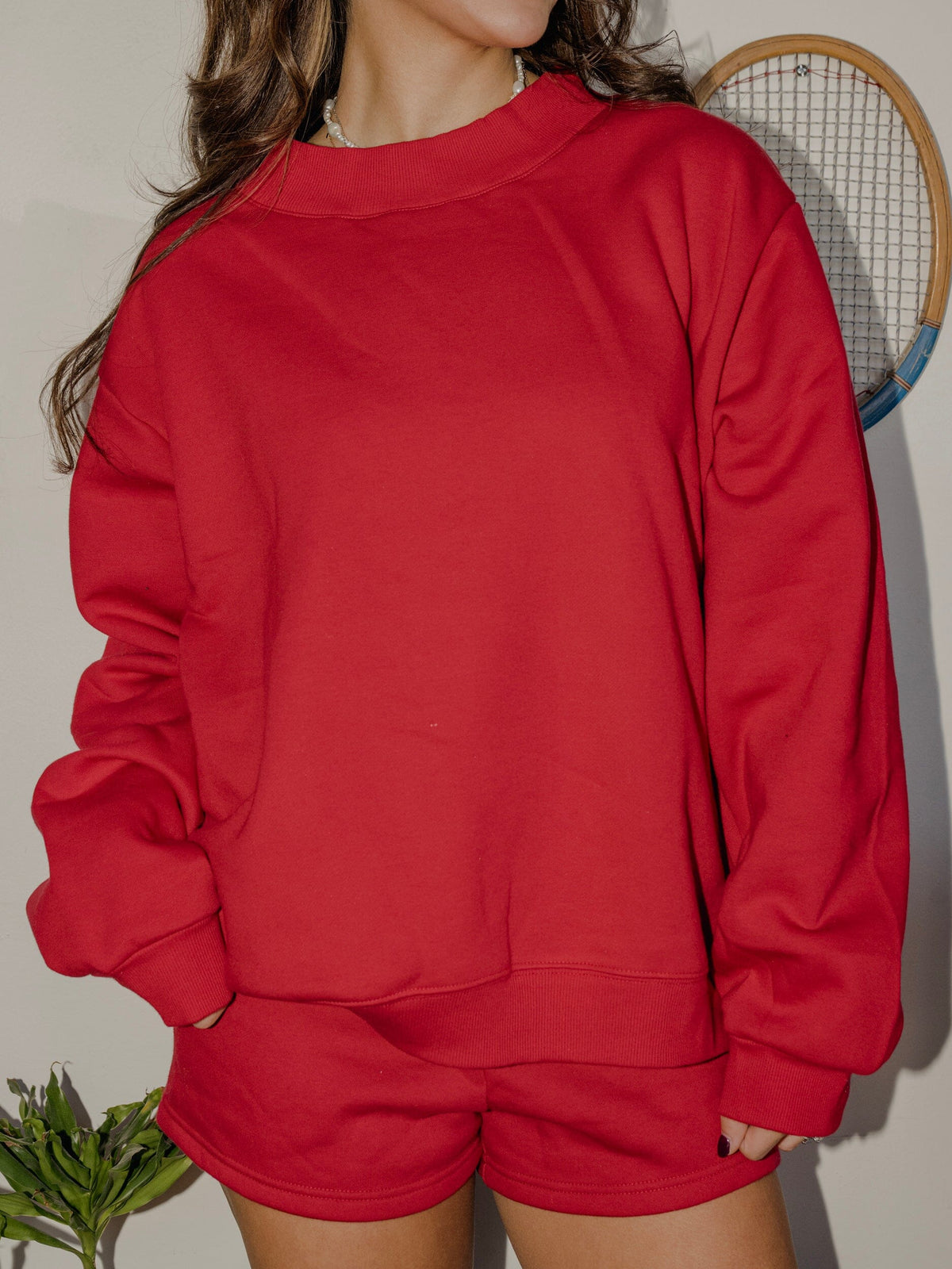 The Weekend Edit Red Lounge Shorts