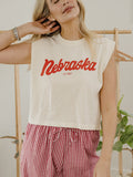 Nebraska Huskers Bold Script Off White Tank