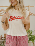 Nebraska Huskers Bold Script Off White Tank