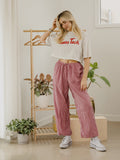 Texas Tech Bold Script Off White Heavyweight Cropped Tee
