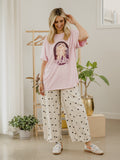 Dolly Parton Bow Pink Thrifted Distressed Tee