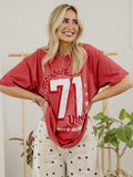 Arkansas Razorbacks Jersey Patch Cardinal Heavyweight Tee