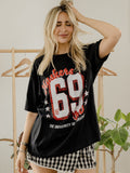 Nebraska Huskers Jersey Patch Smoke Heavyweight Tee