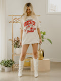Texas Tech Gridiron League Off White Thrifted Tee