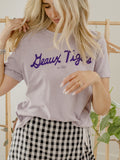 LSU Tigers Bold Script Lilac Ellie Heavyweight Tee