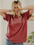 Arkansas Razorbacks Polka Dot Puff Ink Cardinal Tee