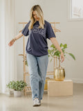 USA Polka Dot Puff Ink Navy Comfort Colors Tee