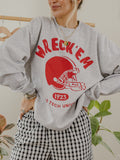 Texas Tech Varsity Stamp Thrifted Ash Gray Sweatshirt