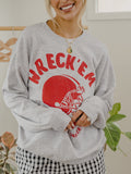 Texas Tech Varsity Stamp Thrifted Ash Gray Sweatshirt