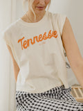 Tennessee Vols Bold Script Off White Tank