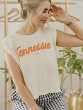 Tennessee Vols Bold Script Off White Tank