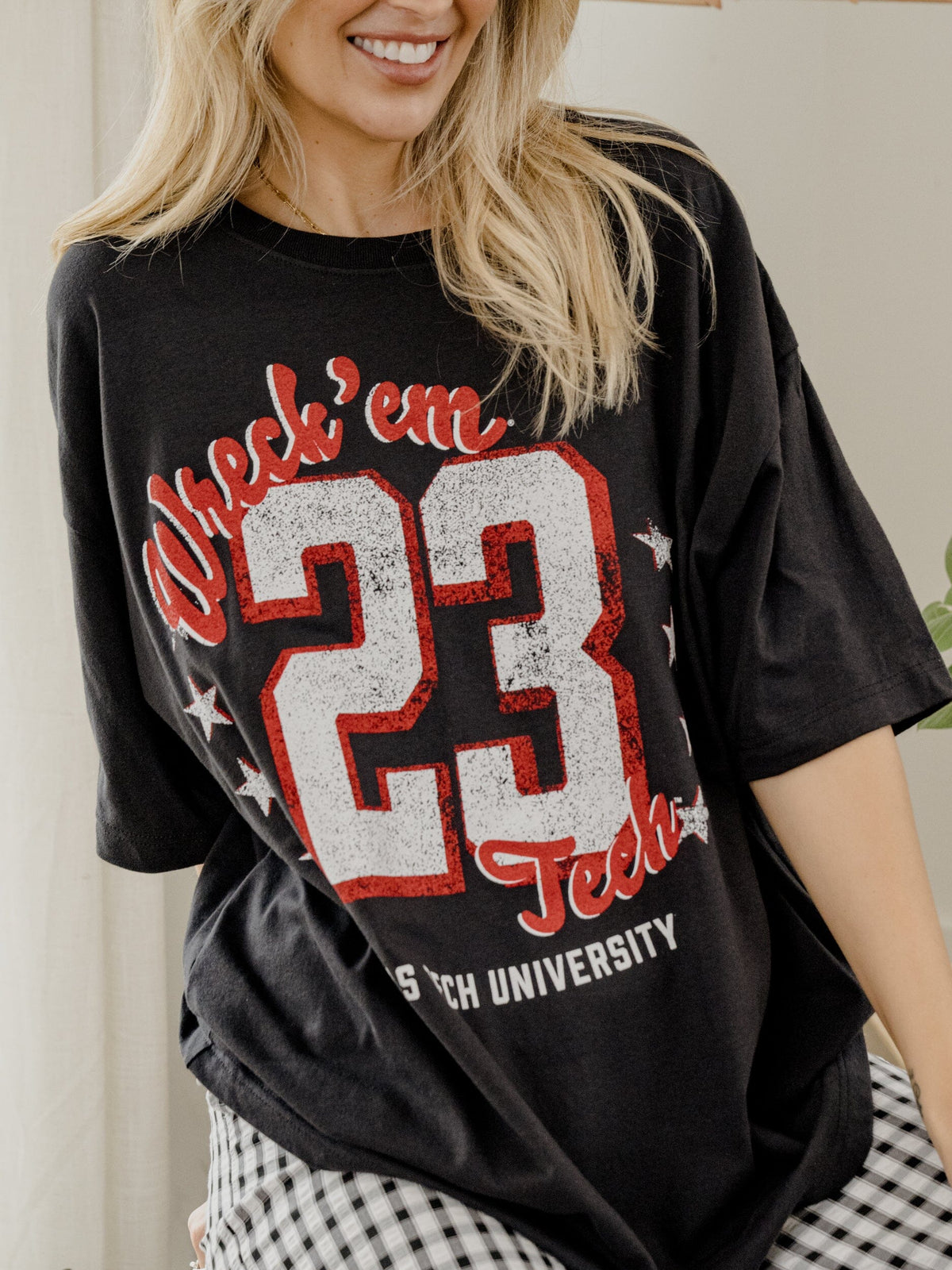 Texas Tech Jersey Patch Smoke Heavyweight Tee