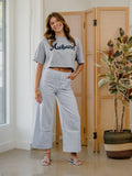 Auburn Tigers Bold Script Light Blue Heavyweight Cropped Tee