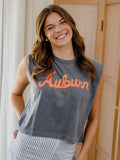 Auburn Tigers Bold Script Faded Navy Tank