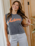 Auburn Tigers Bold Script Faded Navy Tank