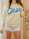 OKLA 1907 Puff Ink Butter Hi-Dive Oversized Crew