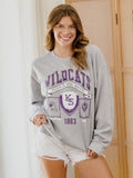 KSU Wildcats Prep Patch Gray Thrifted Sweatshirt