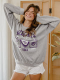KSU Wildcats Prep Patch Gray Thrifted Sweatshirt