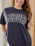 Auburn Tigers Polka Dot Puff Ink Navy CC Tee