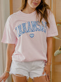 Arkansas Heart Gingham Print Blossom Tee