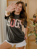 Arkansas Razorbacks Hogs Quilted Puff Ink Pepper CC Tee