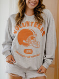 Tennessee Vols Varsity Stamp Thrifted Ash Gray Sweatshirt