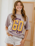LSU Tigers Jersey Patch Violet Heavyweight Tee