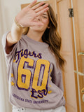 LSU Tigers Jersey Patch Violet Heavyweight Tee