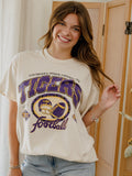 LSU Tigers Gridiron League Off White Thrifted Tee