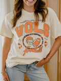 Tennessee Vols Gridiron Football Off White Thrifted Tee