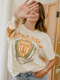 Tennessee Vols Striped Crest Off White Thrifted Tee