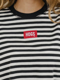 Arkansas Razorbacks Block Stich Black/White Stripe Long Sleeve Tee