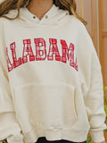 Alabama Crimson Tide Varsity Plaid Off White Hoodie