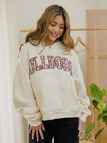 Mississippi State Bulldogs Varsity Plaid Off White Hoodie