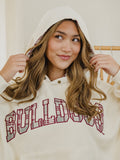 Mississippi State Bulldogs Varsity Plaid Off White Hoodie