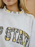 App State Mountaineers Varsity Plaid Mock Neck Sweatshirt