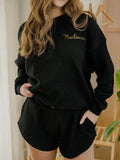 App State Mountaineers Stitched Black Signature Waffle Top