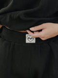 LivyLu Signature Waffle Black Lounge Shorts