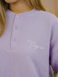 LSU Tigers Stitched Purple Signature Waffle Top