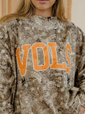 Tennessee Vols Classic Arch Camo Weekend Mock Neck Sweatshirt