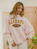 Alabama Western Established Date Weekend Edit Pink Mock Neck Sweatshirt