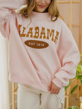 Alabama Western Established Date Weekend Edit Pink Mock Neck Sweatshirt