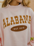 Alabama Western Established Date Weekend Edit Pink Mock Neck Sweatshirt