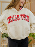 Texas Tech Varsity Plaid Off White Hoodie